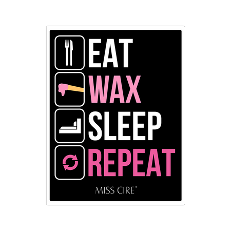 Eat- Wax- Sleep- Repeat Wax -  Warmer Magnet - 3" x 1.87"