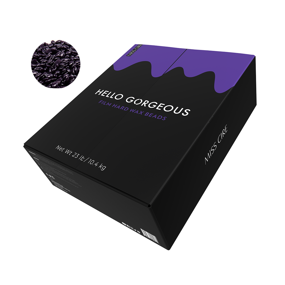 Hello Gorgeous Purple Polymer Based Film Hard Wax Beads - 23 Lb.