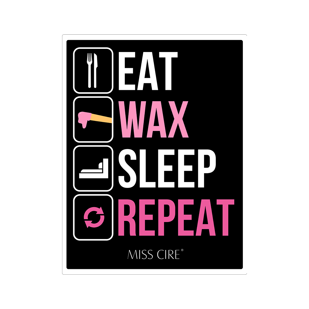 Eat- Wax- Sleep- Repeat Wax -  Warmer Magnet - 3" x 1.87"